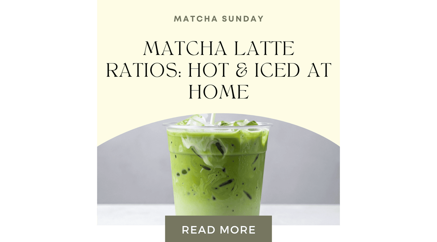 Matcha Latte Ratios