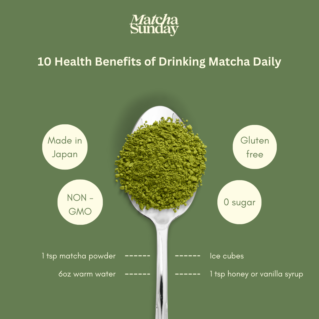 10 Health Benefits of Drinking Matcha Daily by Matcha Sunday