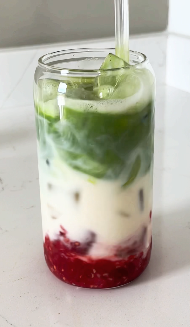 Vanilla Raspberry Cold Matcha Raspberry Matcha Latte Recipe