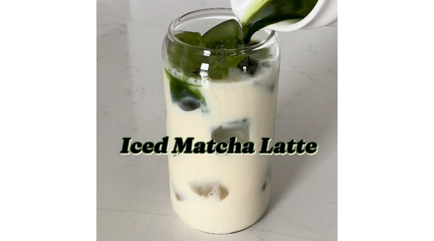 Vanilla Iced Match Latte with video