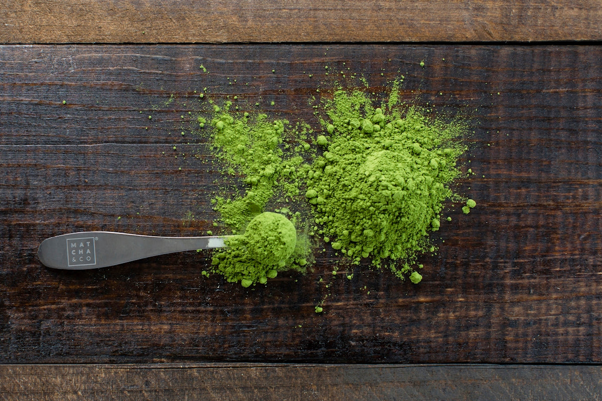 green powder herbs near scope