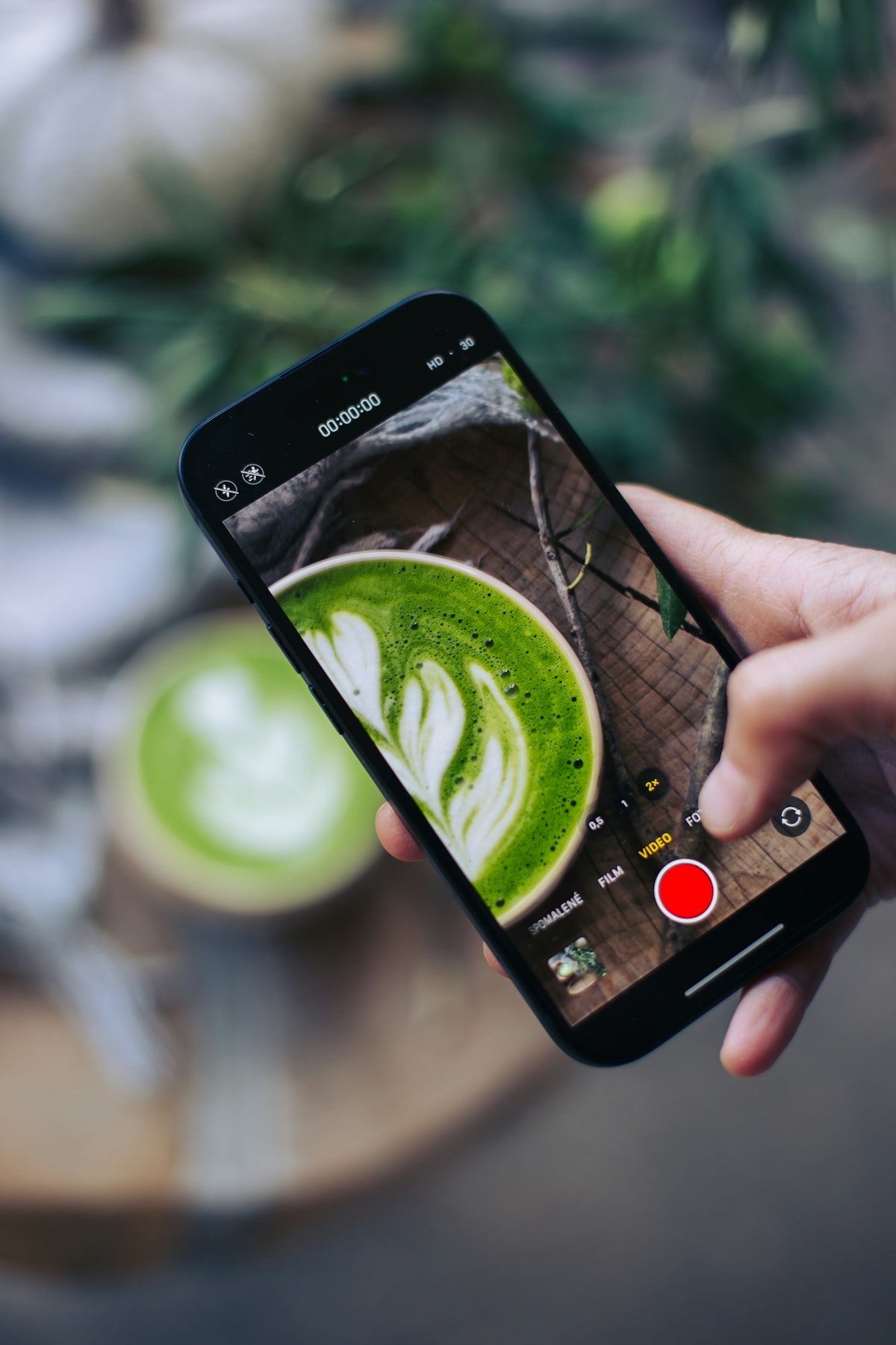 A person taking a picture with a cell phone