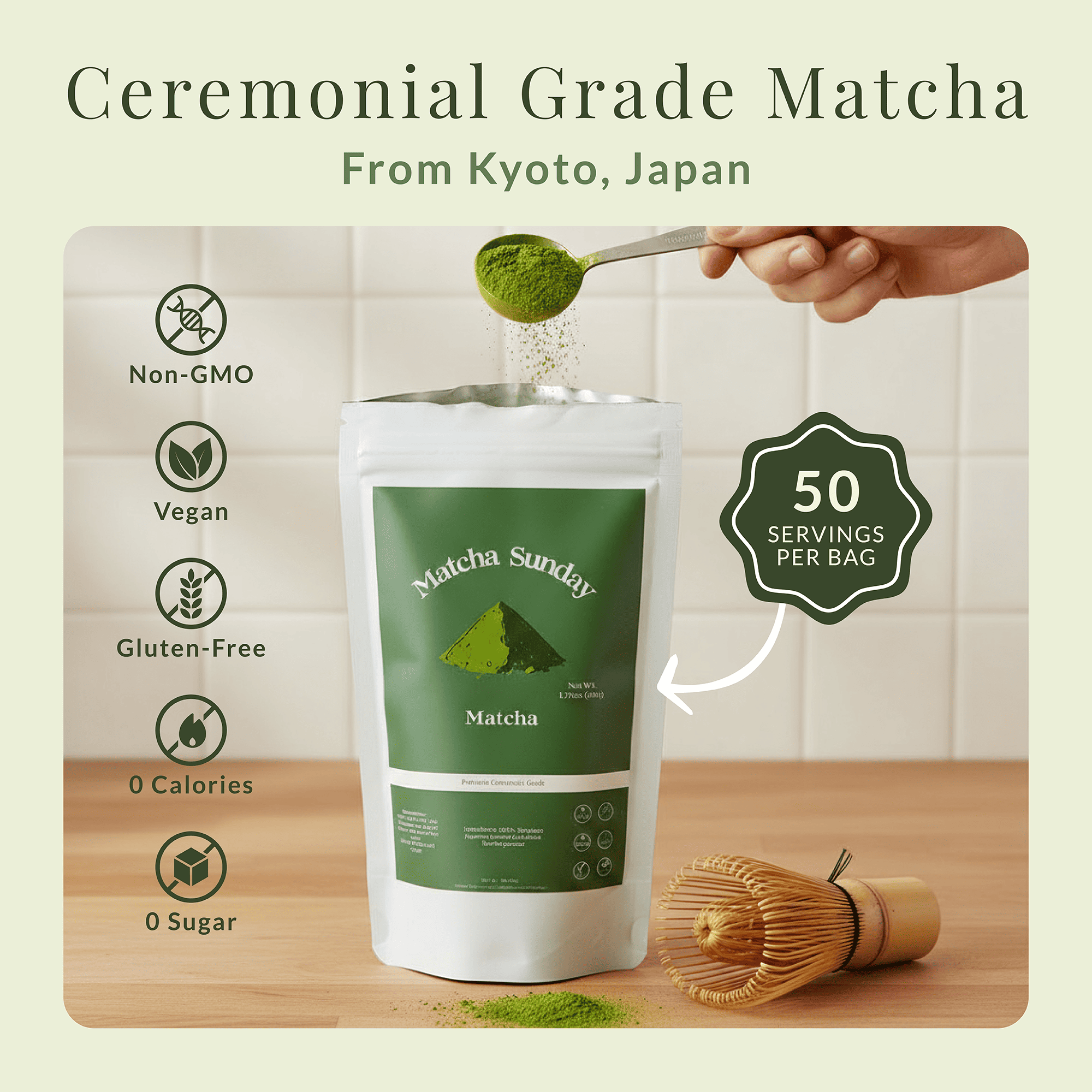 Ceremonial Grade Matcha Powder (50g)