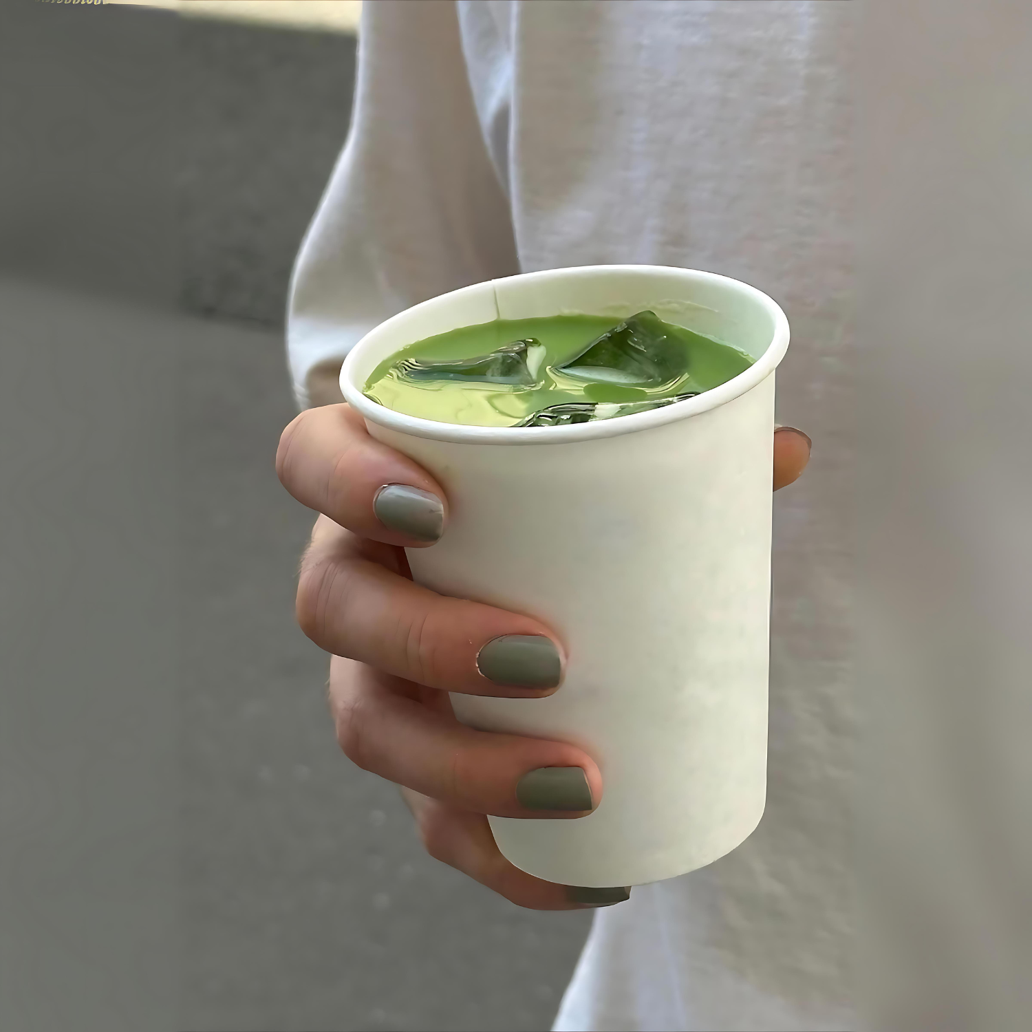 Matcha Sunday in hand