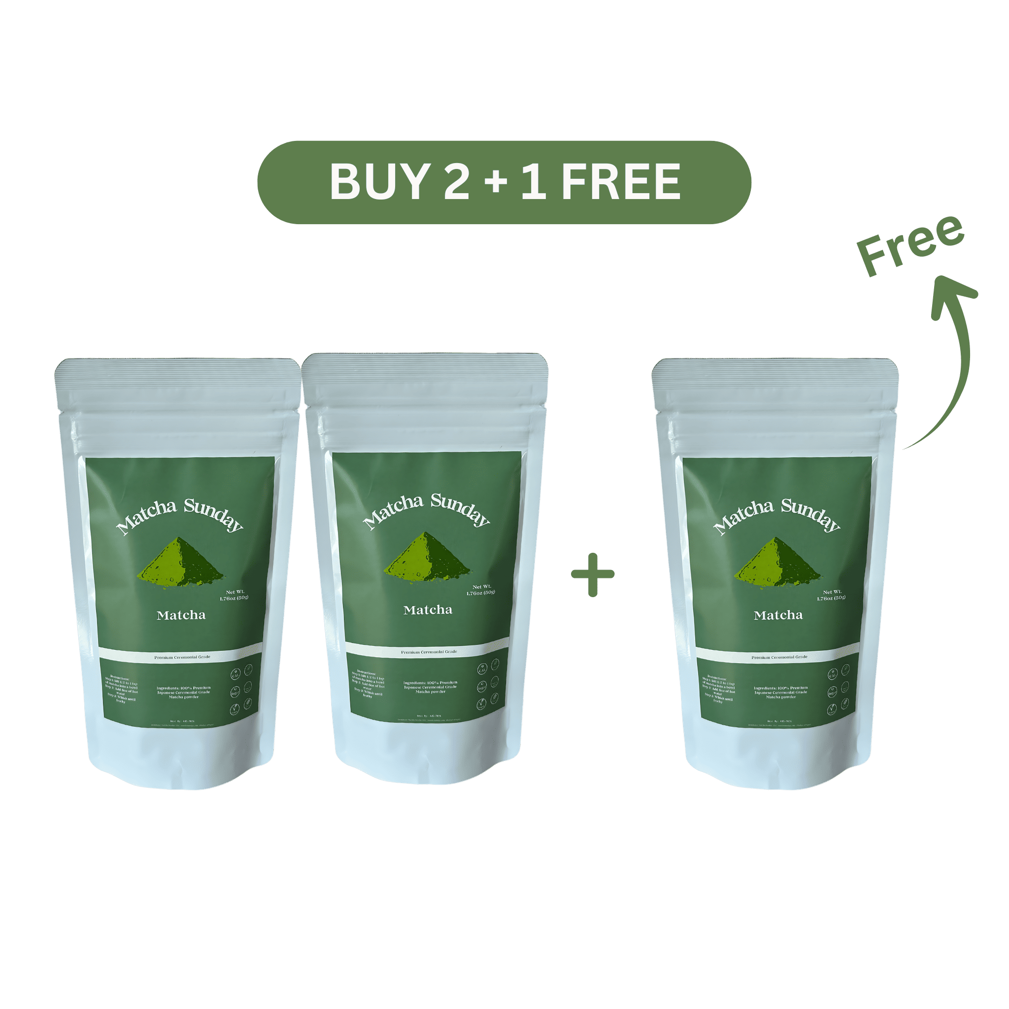 Ceremonial Grade Matcha Powder (50g) - Pack of 3 - Black Friday
